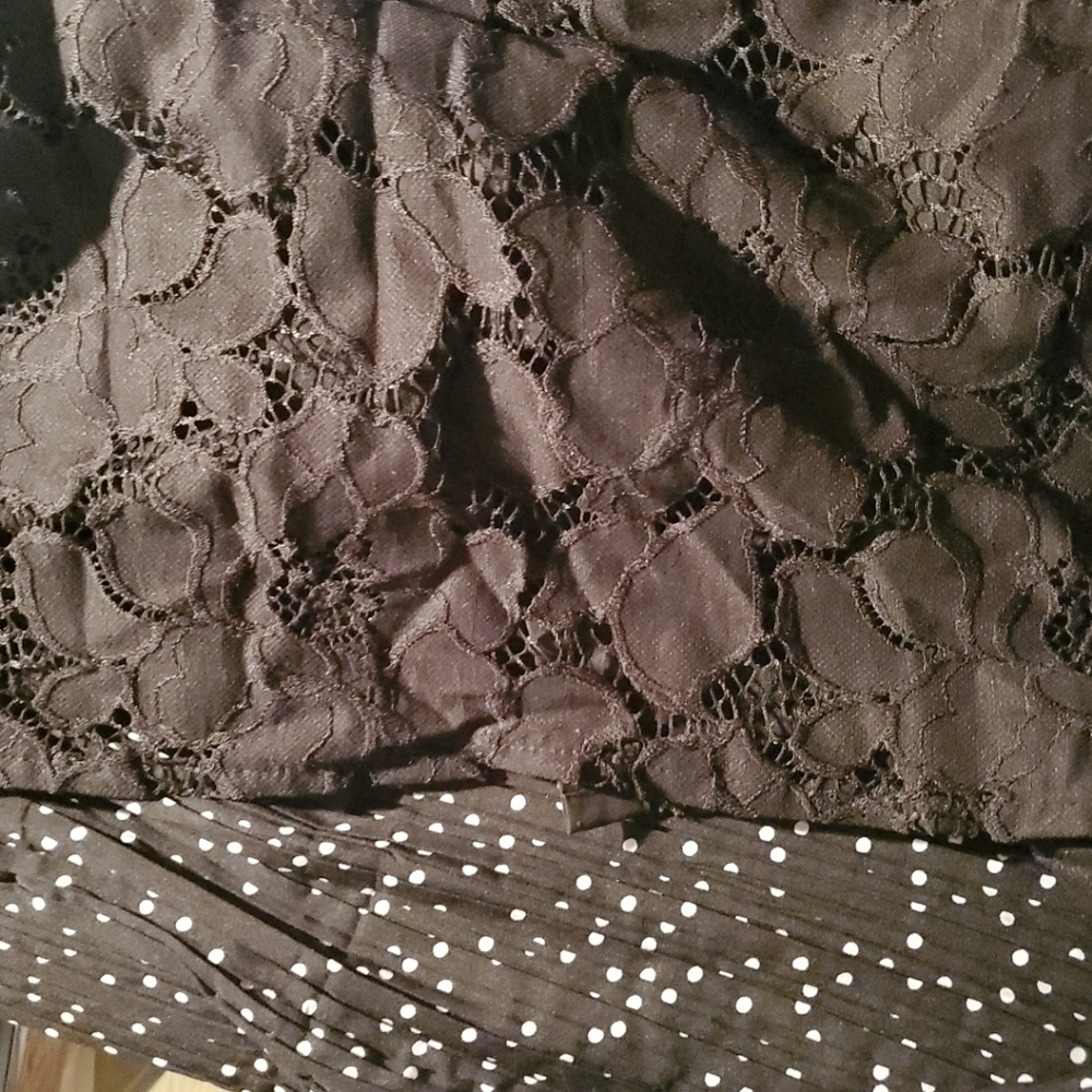 Marc New York Black Lace Button-Up Shirt / Size Med. Long Sleeve - Picture 13 of 16